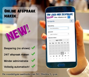 Salon agenda - online afspraken